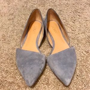 J. Crew gray pointed flats